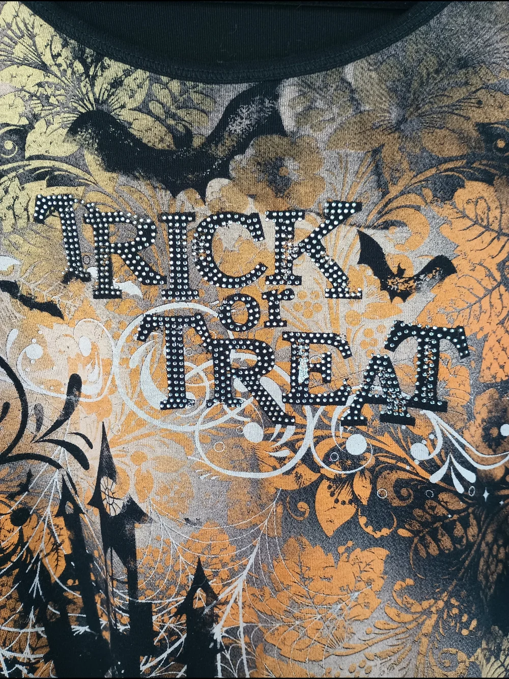 CJ Banks Y2K 'Trick or Treat' Graphic Top 2X Whimsigoth Goth Core Witchy Grunge
